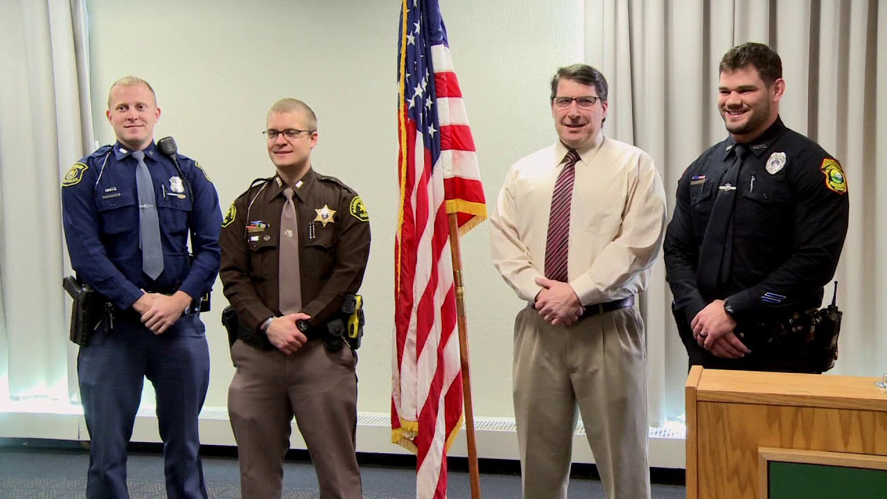 Marquette County Officer of the Year awarded - YouTube