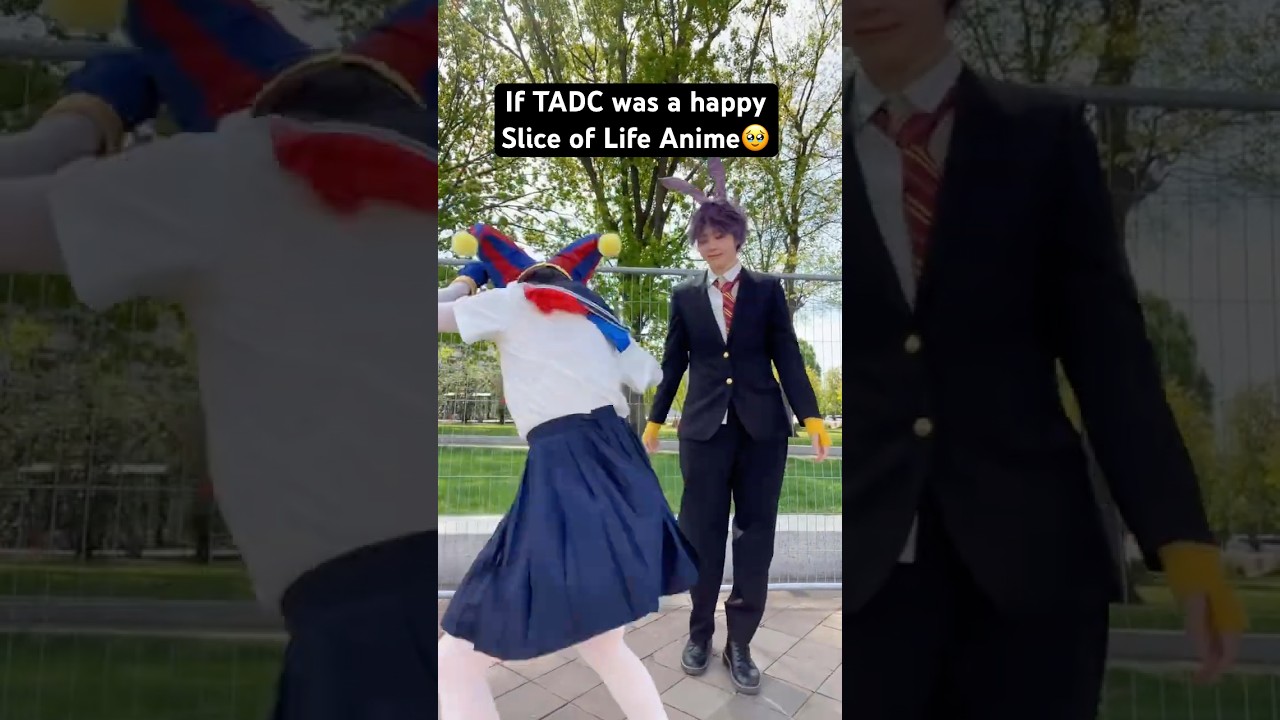 If TADC was a Happy Slice of Life Anime 🥹🥹 #theamazingdigitalcircus #cosplay #tadc #funnybunny