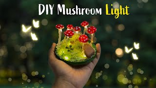 DIY Glowing Mushroom Lamp🍄✨| DIY Fairy Garden✨