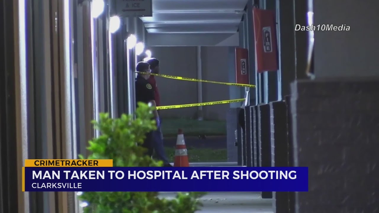 Man taken to hospital after shooting at Clarksville hotel - YouTube