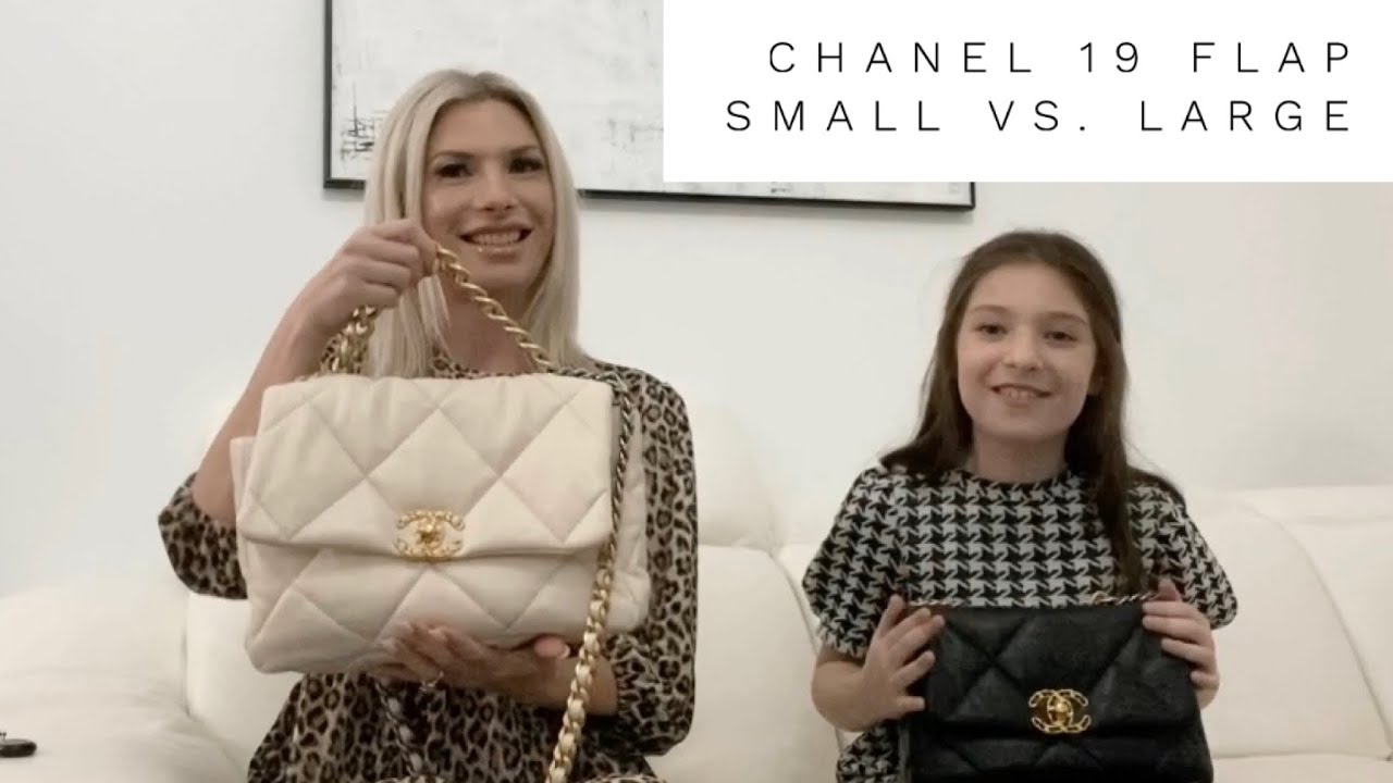 Chanel 19 Size Comparison Maxi vs Large vs Small  Alyssa Smirnov