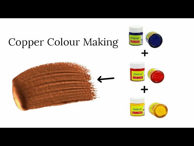 Copper Colour Making How To Make Acrylic Mixing Almin Creatives You - How To Mix Acrylic Paint Make Gold