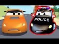 Devriye Aracı itfaiye kamyonu ve polis arabası ve Yarış | Kamyonlar çocuklar için çizgi film
