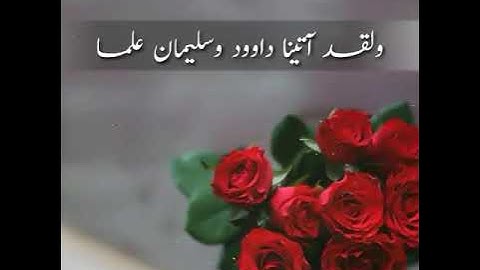 |وَلَقَدْ آتَيْنَا دَاوُودَ وَسُلَيْمَانَ عِلْمًا...| تلاوة خاشعة من سورة النمل | إسلام صبحي |