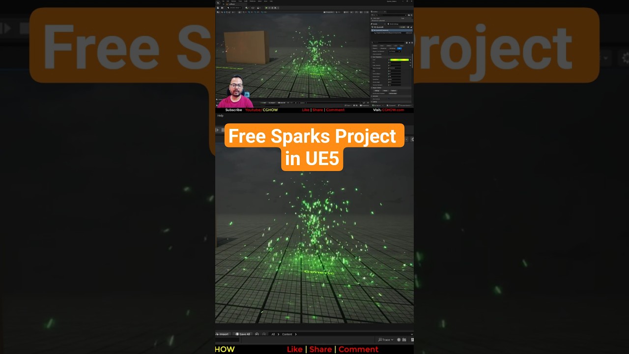 Free Sparks & Embers Pack in Unreal Engine 5 Niagara