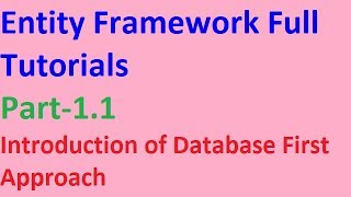 Introduction of Entity Framework database first approach |Database first approach demo | Part-1.1