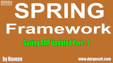 Java Spring | Spring Framework | Spring AOP Updated Part - 1 by Naveen