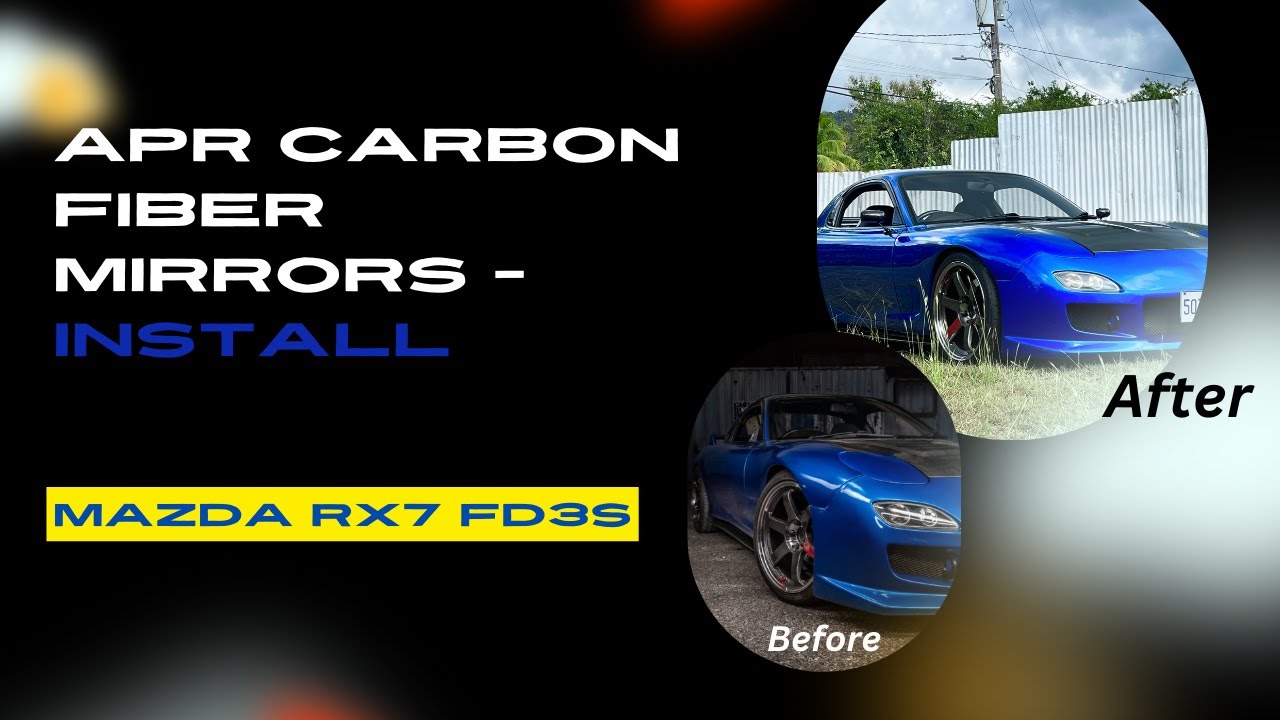 APR carbon fiber mirror install - RX7 FD3S - YouTube