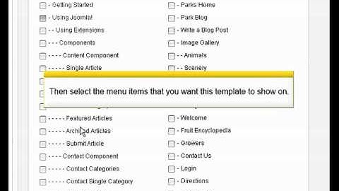 ‪Joomla 2.5 - ‬Assign a Template