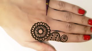 Finger Mehndi Designs Easy and Beautiful | Very Simple Mehndi Design Back Hand | One Finger Mehandi