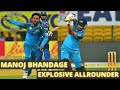 Manoj bhandage  batting  karnataka player  bowling  ipl auction