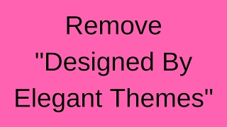 Fixing the Divi Theme's Footer Designed By Elegant Themes