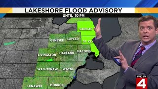 Lakeshore Flood Advisory in effect along Lake Huron in Michigan