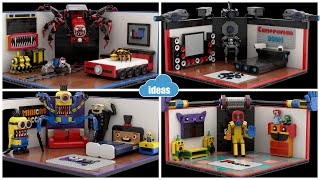 All Lego Choo Choo Charles, Skibidi Toilet, Poppy Playtime 3, Minions Rooms Compilation