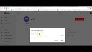 Sending A Private Message On Youtube - When NO About Tab Is Shown
