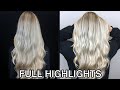 HOW TO do Blonde HIGHLIGHTS on Long Hair | Full Head Of Highlights Tutorial | Maxine Glynn