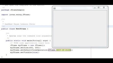 how to use jFrame in java swing programing for beginners