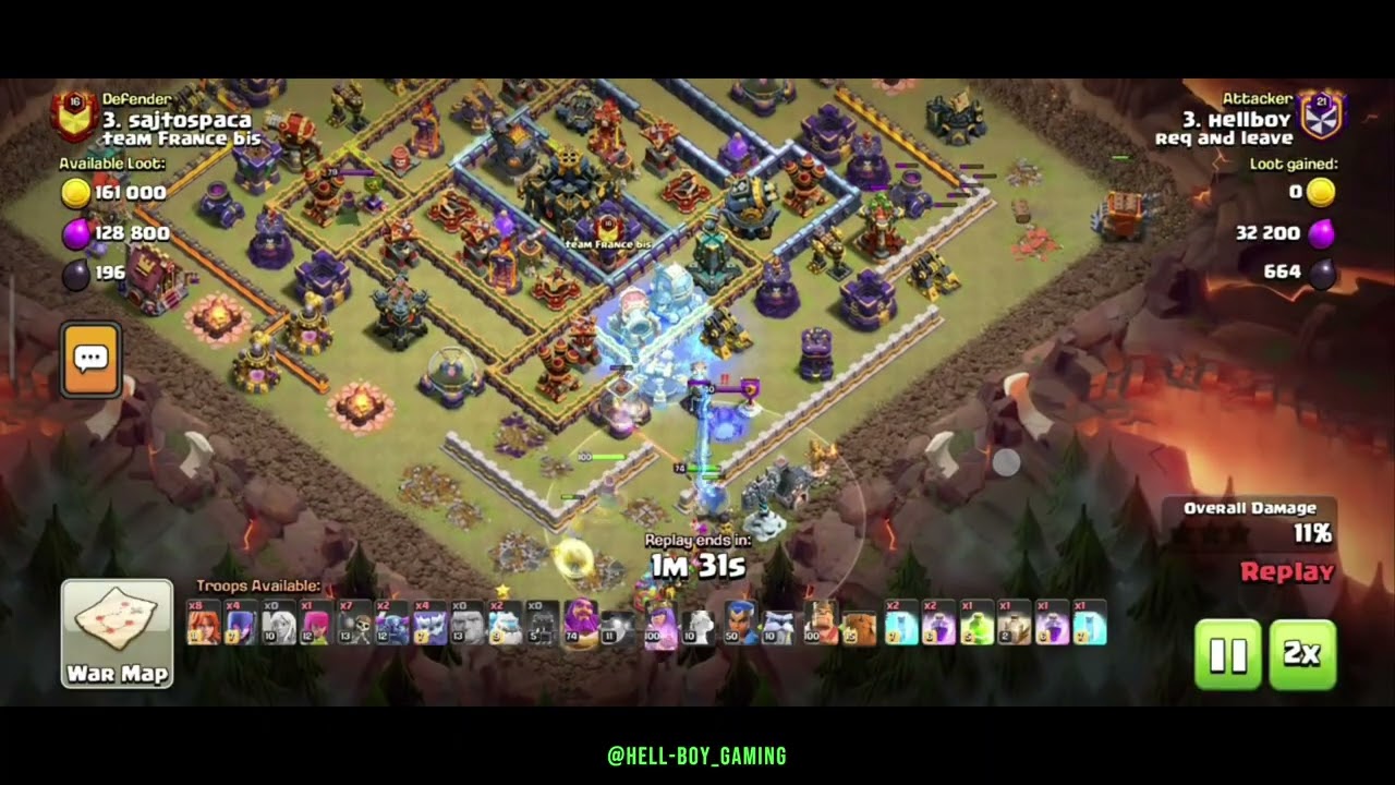 TH-16 God Level base Attack with Secret troops, Clash of Clans Lovers, COC Attack (Like & Subscibe)