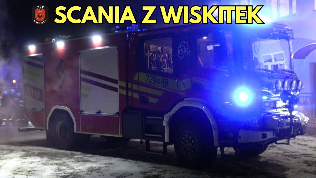 NOWA SCANIA "SIÓDEMKA" DLA OSP WISKITKI - Powitanie ciężkiego wozu Scania P450 XT/Szczęśniak