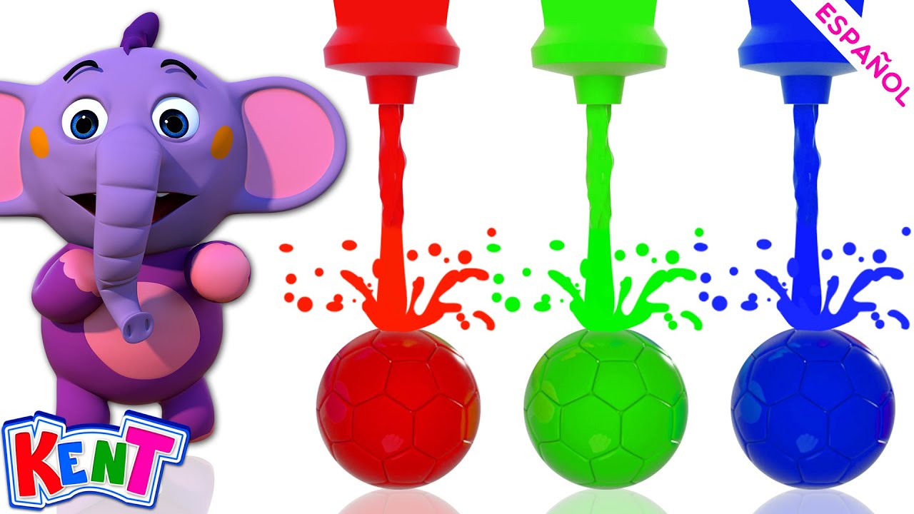 Kent el Elefante | Aprende con Kent Pintando Pelotas - Videos Educativos Para Niños