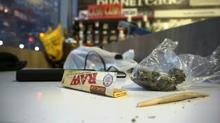 Crazy Guy Rolls Up A Joint Inside A Duane Reade Pharmacy In Front Of Everybody - QuietBoyMusik