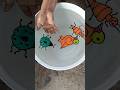 Lady bug 🪲🪲🪲 with ant 🐜 and bird 🐦🕊️ drawing on water 💦#shorts #viral #drawing