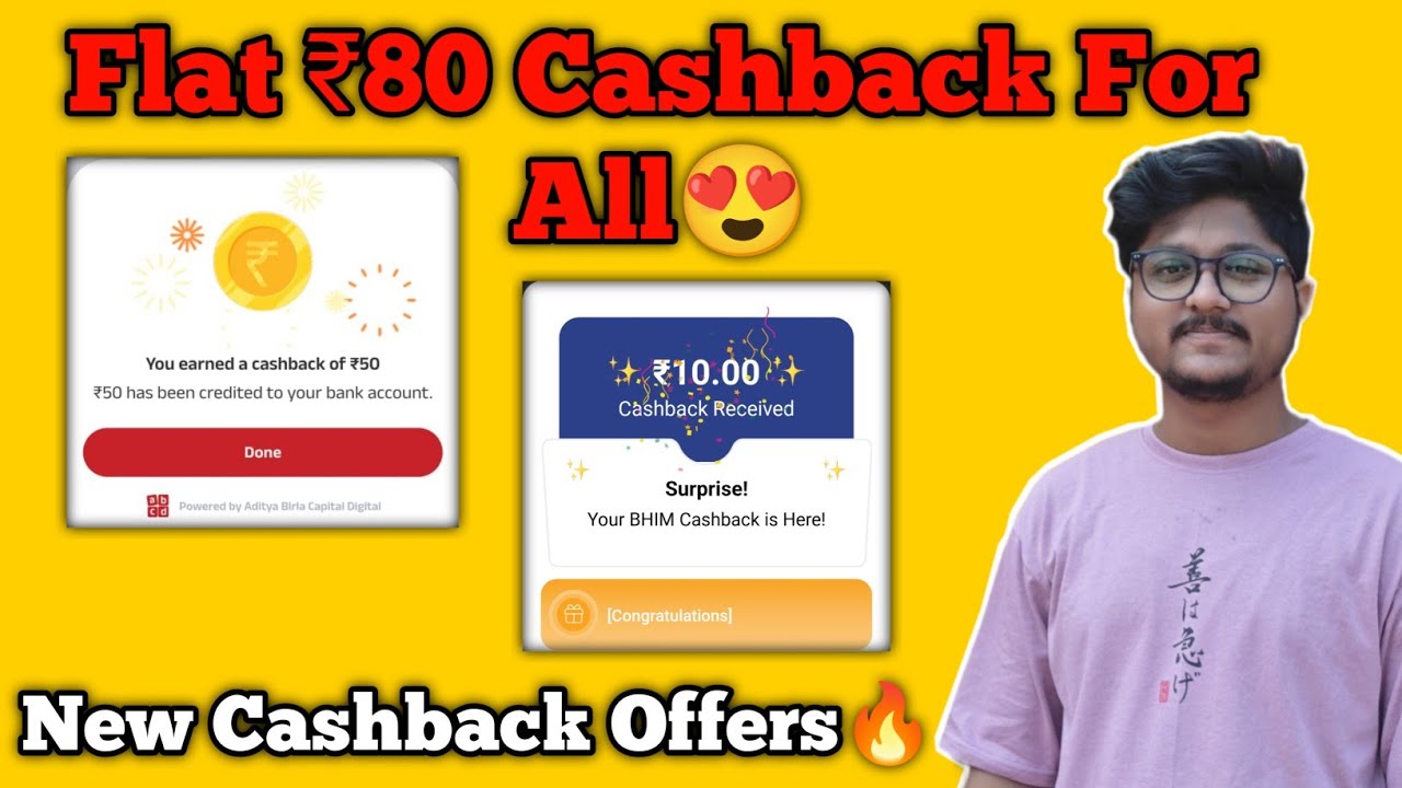 Flat ₹80 Cashback For All | Limited Time | All New Cashback Offers Today😍