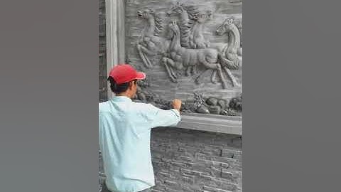 Bức tranh.mã đáo thành công.được đắp bằng xi măng.lh.0977396335