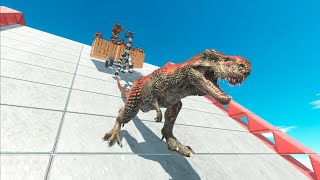 EXTREME DOWNHILL SLIDE! FUN CHALLENGE! - Animal Revolt Battle Simulator
