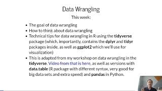 Introduction - Data Wrangling In The Tidyverse, Ep 1
