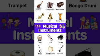 Musical Instruments Names 🥁🎸🎹 | Learn Different Musical Instruments with Pictures \u0026 Pronunciation