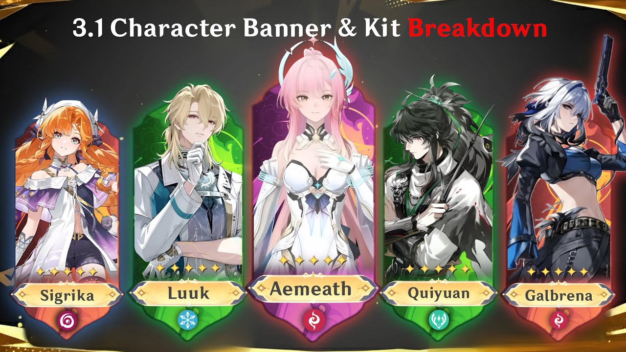 BIG UPDATE! WUWA 3.1 Banners & Rerun Lineup! Kit detail & Aemeath vs Luuk Kit, | Wuthering Waves