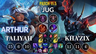 HLE Arthur Taliyah vs Kha'Zix Jungle - KR Patch 11.5