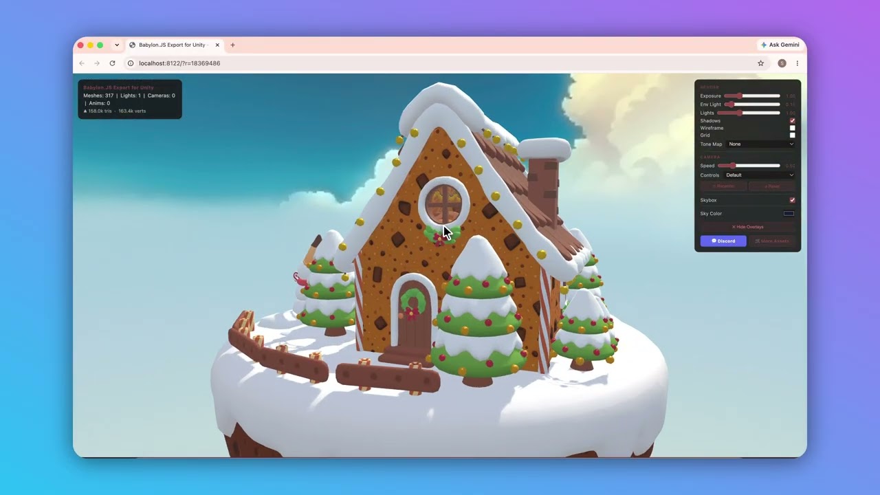 Babylon.JS Export For Unity, video preview 2