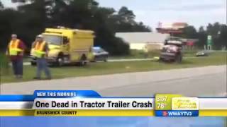 ONE KILLED IN BRUNSWICK CO. CRASH