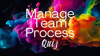MANAGE TEAM Process | QUIZ | PMBOK | PMP