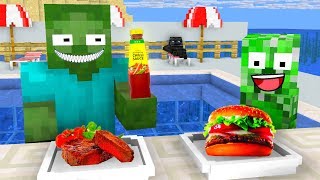 Monster School : BARBECUE COOKING Challenge 2 - Minecraft Animation