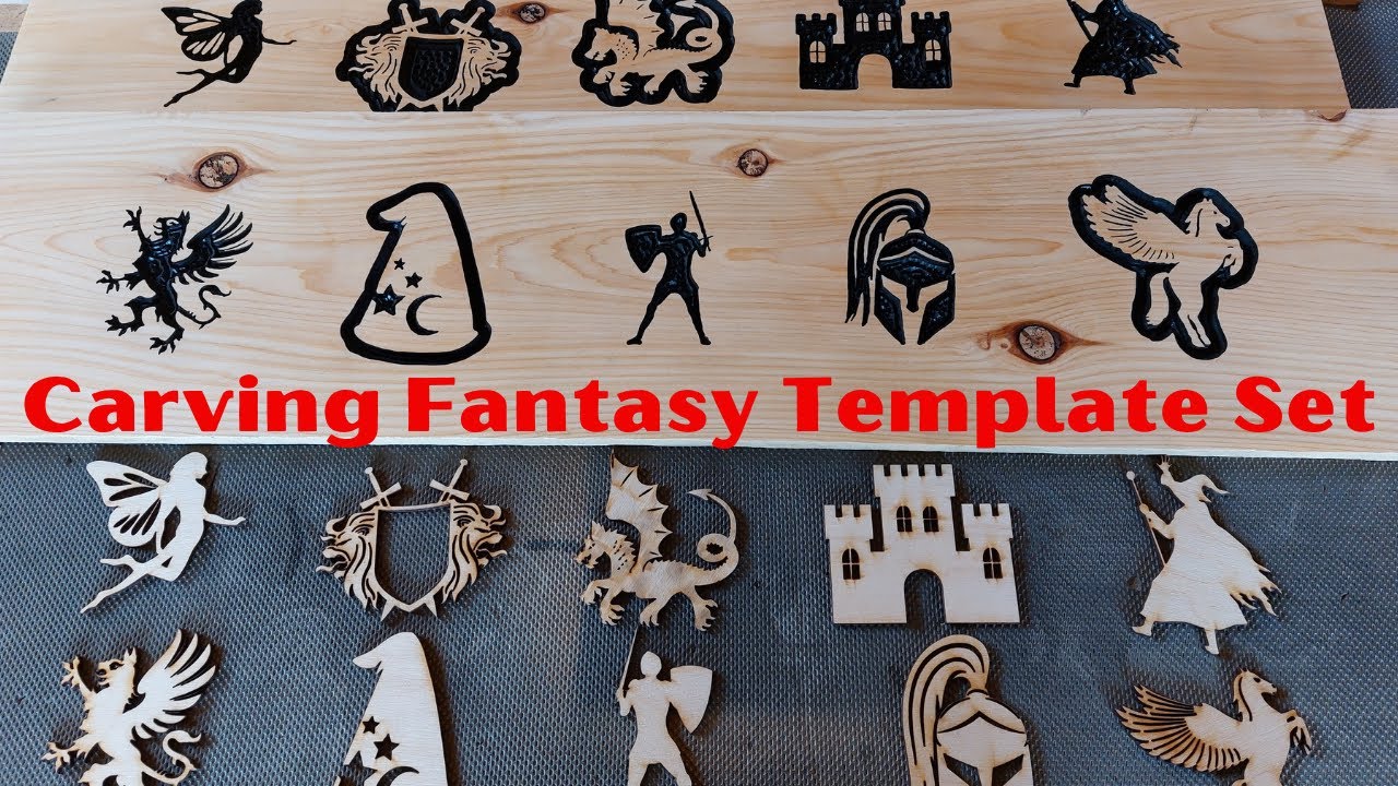 #655 Freehand Carving Cedar Wood Signs the new Fantasy Set