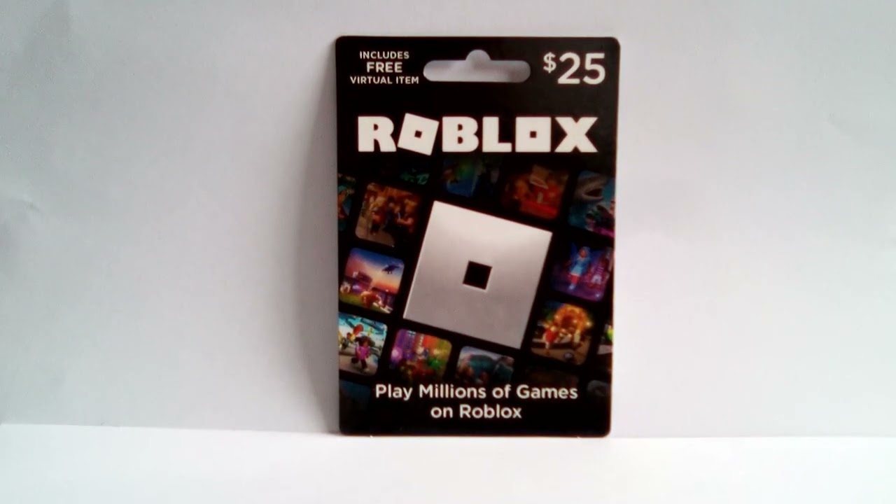 25 Robux Gift Card Screen YouTube