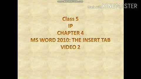 Computer, Class 5, Chapter 4, MS Word Insert tab, Video 2/2, Amrit Indo Canadian Academy