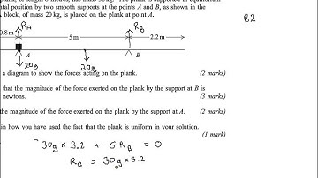 FMSP Revision: AQA M2 January 2010 qn 3 Moments of Parallel Forces