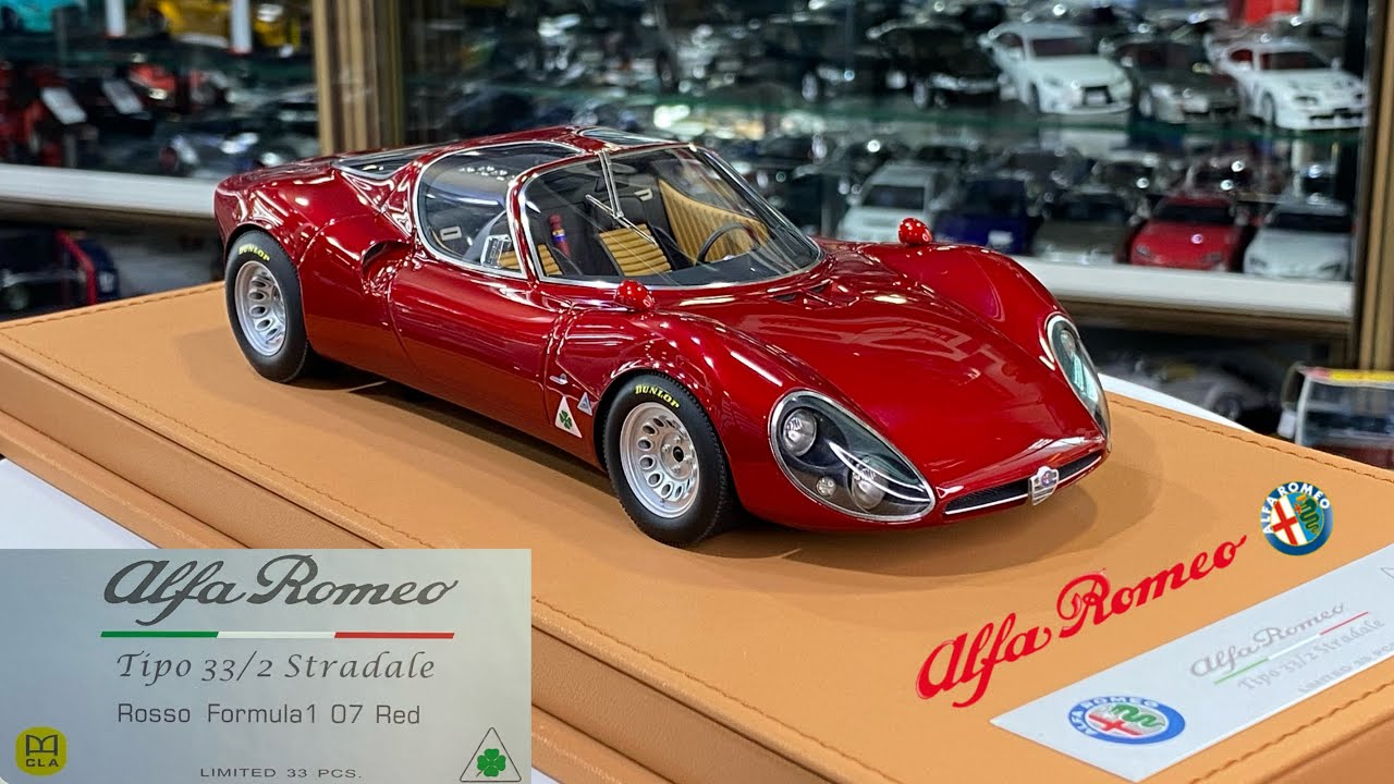 Alfa Romeo Tipo 33/2 Stradale Rosso Formula1 07 Red LIMITED 33 Pcs By DMH |  DiecastUAE | Dubai |Cars