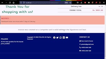 34. Program the invoice page