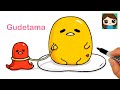 How to Draw Lazy Egg Gudetama &amp; Pet Sausage 🍳🌭Sanrio
