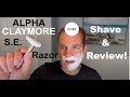 Alpha Claymore Single Edge Razor Shave & Review 4K