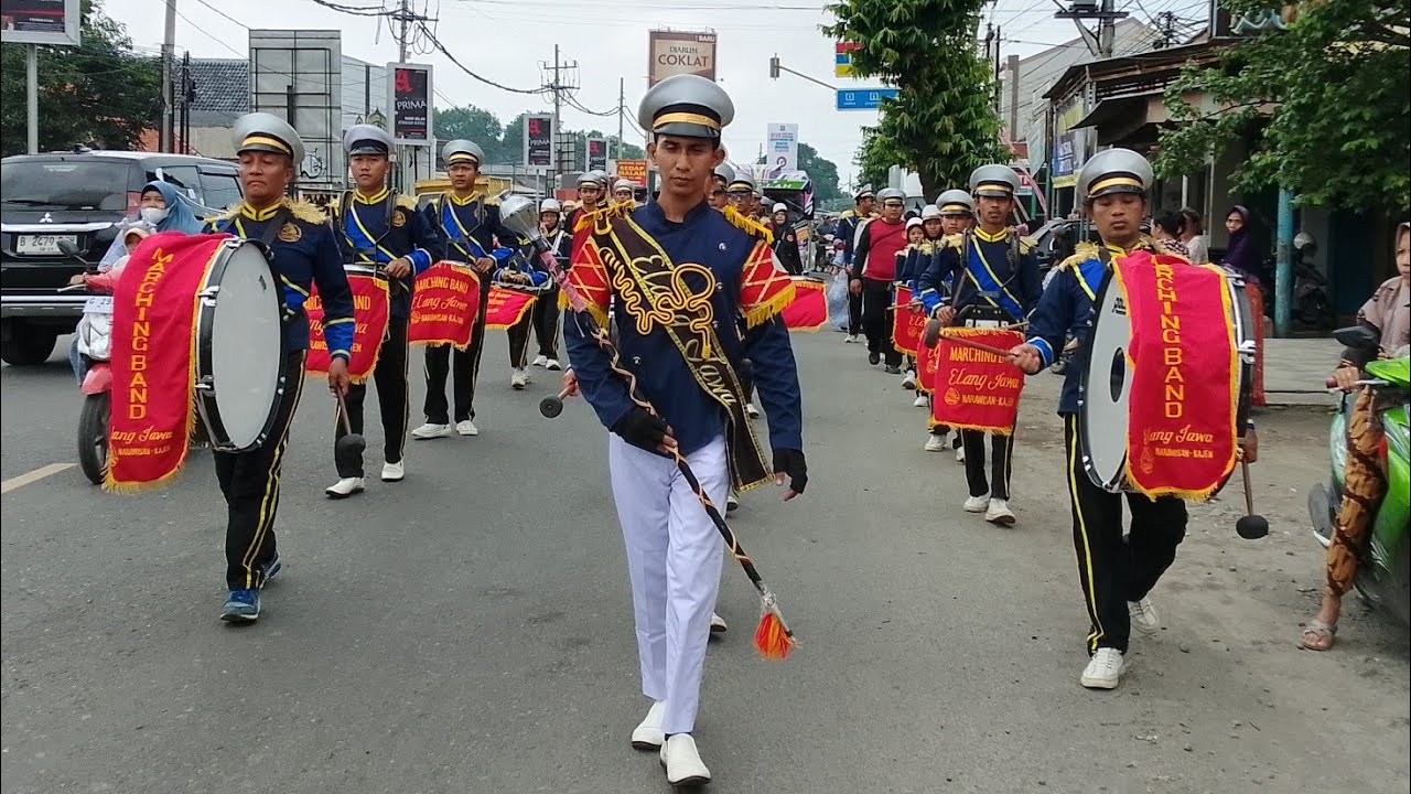 Elang Jawa Marching Band Narawisan Kajen, pawai ta'aruf TPQ RAUDLATUL MUTAALLIMIN Bandasari 