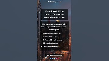 Benefits Of Hiring Laravel Developers From Virtual Experts #shorts