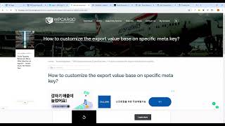 How to customize the export value base on specific meta key