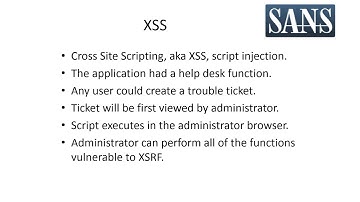 SANS Pen Test Webcast: Complete Application pwnage via Multi POST XSRF