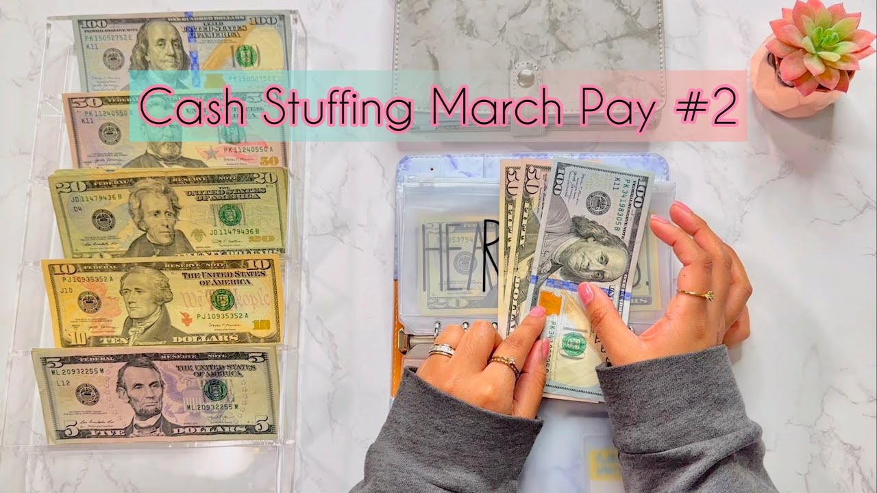March 2 Cash Stuffing Envelopes Cash envelope system YouTube
